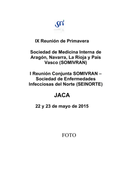 IX Reuni&oacute;n de Primavera - Sociedad de Medicina Interna: Inicio