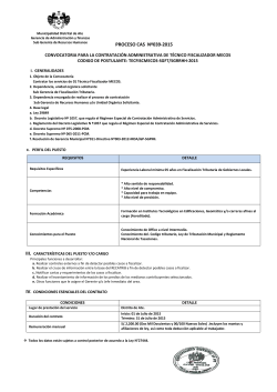 PROCESO CAS Nº039-2015 - Municipalidad Distrital de Ate