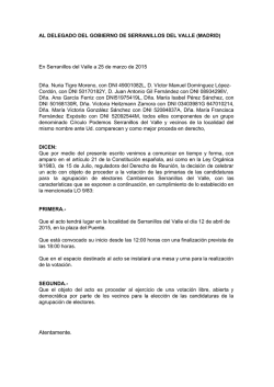 Atentamente. - podemosserranillosdelvalle.es