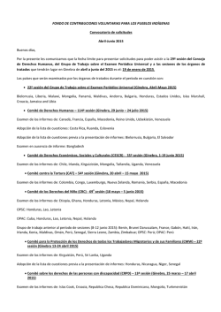 FONDO DE CONTRIBUCIONES VOLUNTARIAS PARA
