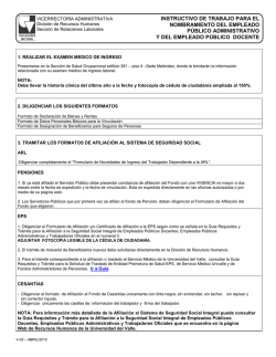 instructivo para el nombramiento del empleado p&uacute;blico