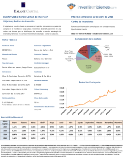 Invertir Global Fondo Com&uacute;n de Inversi&oacute;n Informe semanal al 10 de