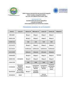 programa 2015 - Sociedad Chilena de Ciencias Geográficas