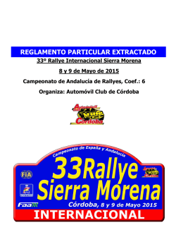 reglamento regional - Rallye Sierra Morena
