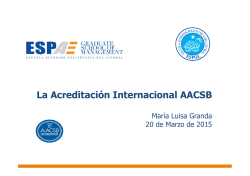 La Acreditación Internacional AACSB - EPN-CEI