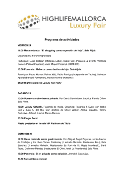 Programa HighlifeMallorca Luxury Fair 2015
