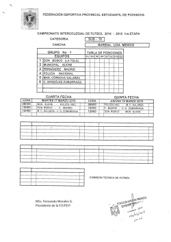 MSc. Fernando Morales G. Presidente de la F.D.P.E.P.