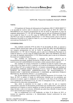 Resolución N° 20/2015