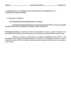 I.2 Consejo de Gobierno - Universidad Complutense de Madrid