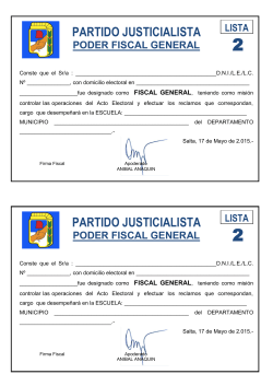 Poder Fiscal Gral. PJ - Partido Justicialista de Salta