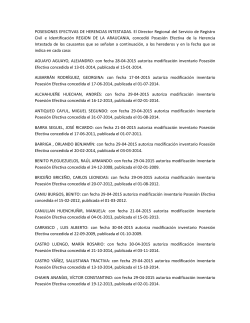 POSESIONES EFECTIVAS DE HERENCIAS