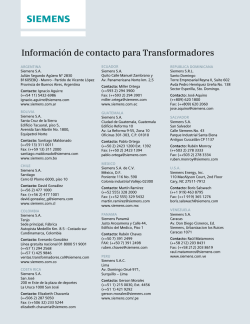 Info contacto transformadores