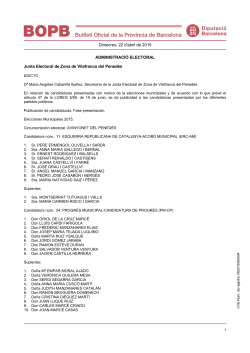 Junta Electoral de Zona de Vilafranca del Penedès