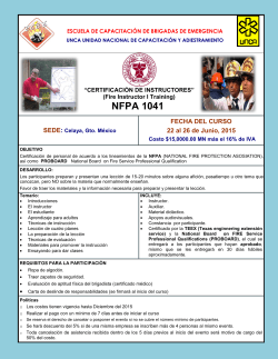 Certificacion de instructores NFPA 1041