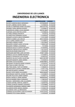 INGENIERIA ELECTRONICA - Universidad de los Llanos