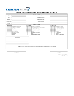 CHECK LIST DE COMPRESOR INTERCAMBIADOR DE CALOR