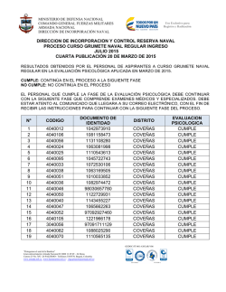 CUARTA PUBLICACION PROCESO GRUMETE NAVAL 20032015