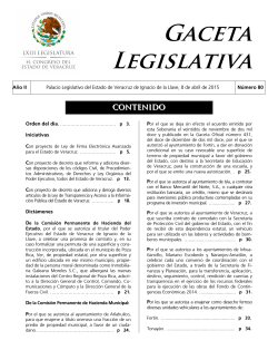 Gaceta Legislativa - H. Congreso del Estado de Veracruz
