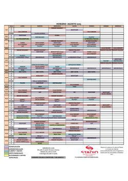 Clases y horarios