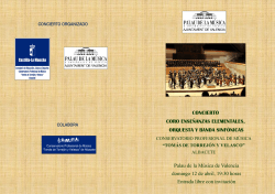 Programa de mano - Conservatorio TORREJÓN Y VELASCO