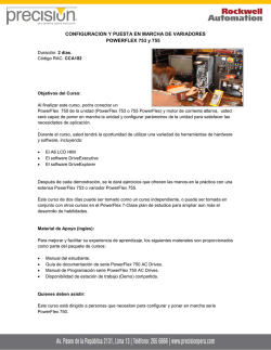 CONFIGURACION Y PUESTA EN MARCHA DE VARIADORES