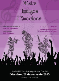 i Emocions M&uacute;sica Imatges - El Sonido de la Educaci&oacute;n