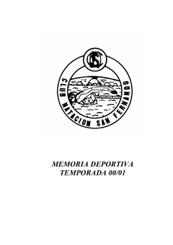 Memoria Deportiva Temporada 2000-2001