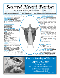 April 26, 2015 - Sacred Heart Parish