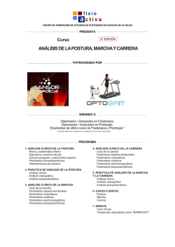 ANÁLISIS DE LA POSTURA, MARCHAY CARRERA