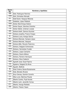 Socio No. Nombres y Apellidos 599Abel, Rodríguez Ramírez