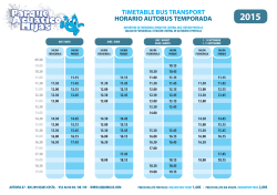 Horarios - Aquamijas