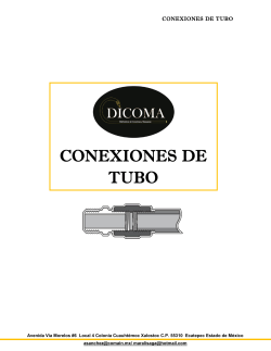 Cátalogo Conexiones de Tubo DICOMA