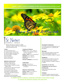 April 5, 2015 - St. Norbert Catholic Church
