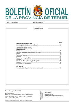 Bop del - Diputación Provincial de Teruel