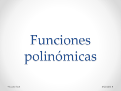 Funciones polinómicas