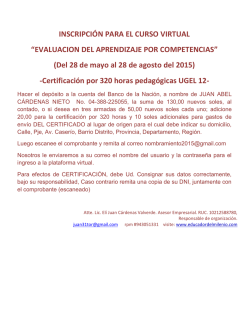 INSCRIPCI&Oacute;N PARA EL CURSO VIRTUAL
