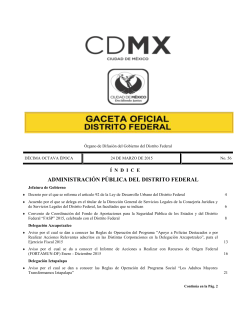 Gaceta Oficial del Distrito Federal