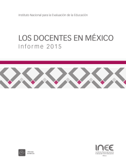 LOS DOCENTES EN M&Eacute;XICO - Inicio - Instituto Nacional para la
