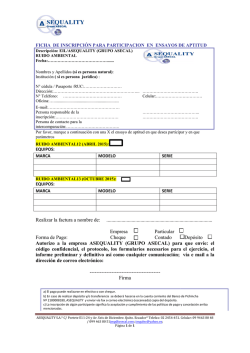 Formulario de Inscripción RUIDO AMBIENTAL
