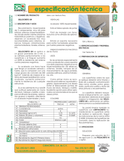 Ficha T&eacute;cnica de Sellocreto UH