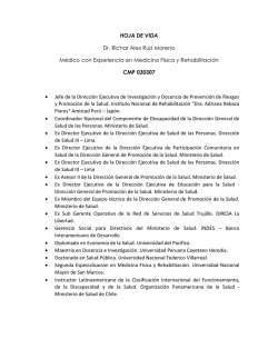 HOJA DE VIDA Dr. Richar Alex Ruiz Moreno M&eacute;dico con