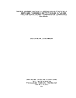 dise&ntilde;o e implementacion de un sistema para automatizar la gestion