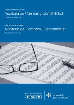 Auditoria de Comptes i Comptabilitat Auditoría de