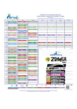 horario de actividades dirigidas forus getafe a partir 30 de marzo a 5