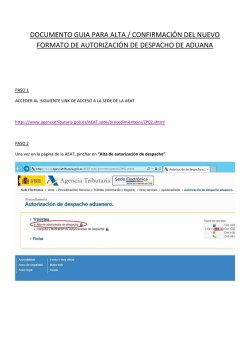 guia alta autorizacion despacho aeat