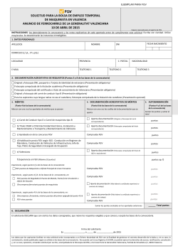 solicitud para la bolsa de empleo temporal de maquinista en