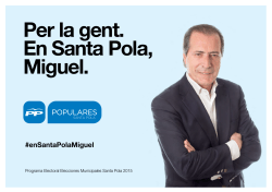 programa electoral 2015 - Partido Popular de Santa Pola