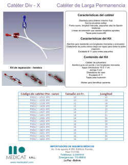 CATÉTER DE HEMODIÁLISIS DE LARGA