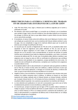 Directrices para los estudiantes