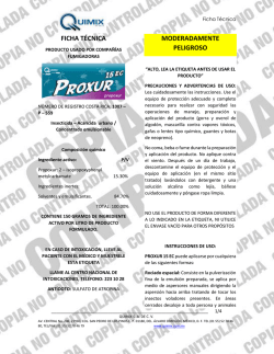 FICHA T&Eacute;CNICA MODERADAMENTE PELIGROSO